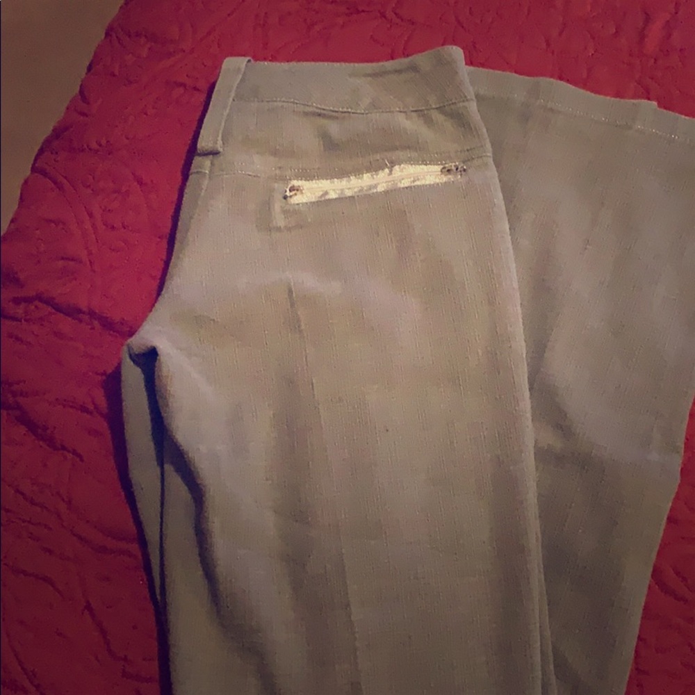 Jeans gray with silver stitches boot leg